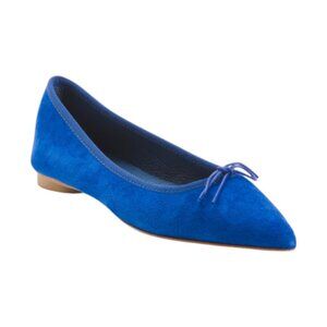 NUR ITALY Royal Blue Made In Italy Suede Isabella Flats
